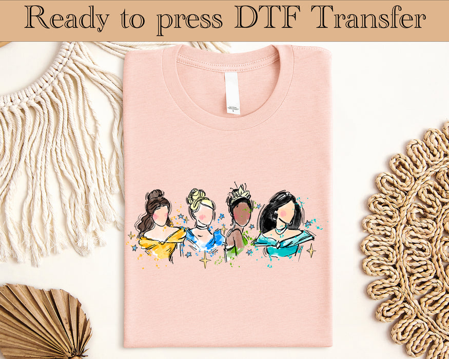 Disney Princesses DTF transfer