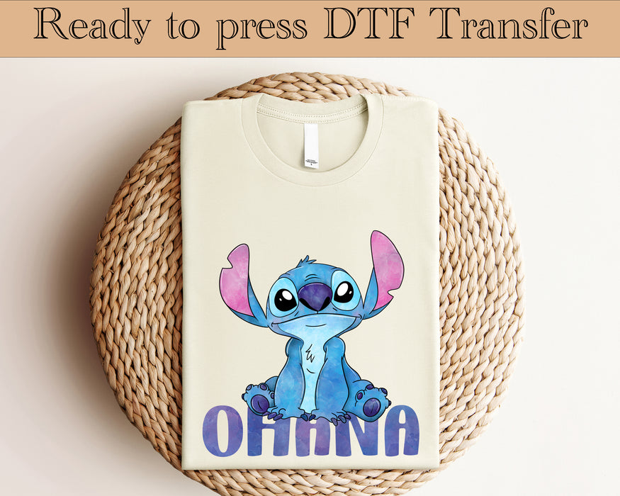 Stitch Ohana DTF transfer