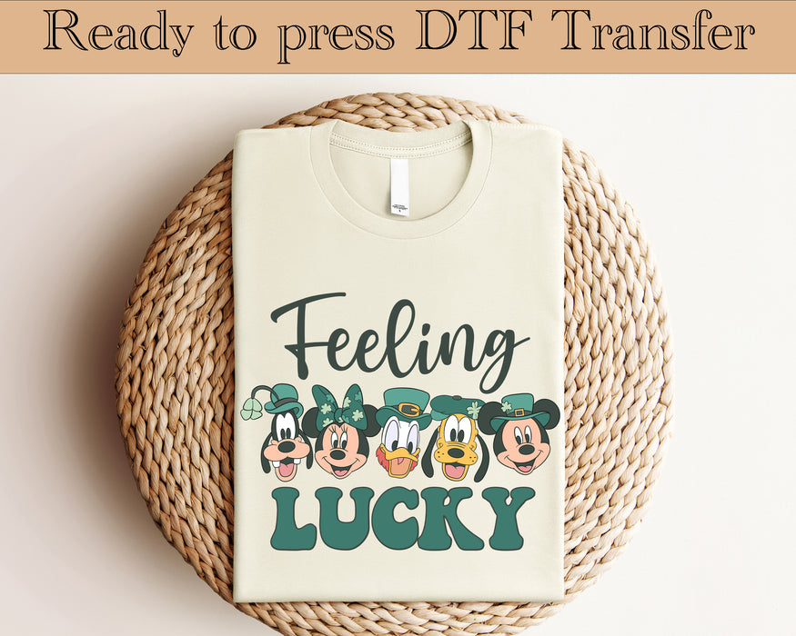 Feeling Lucky Mickey and Friends DTF Transfer