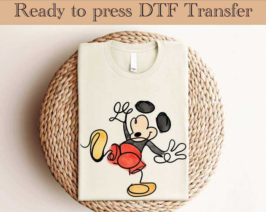 Mickey Sketch DTF transfer