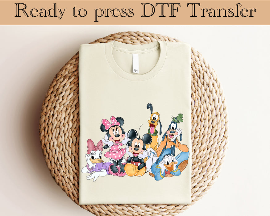 Mickey, minnie, daisy, donald, goofy DTF Transfer