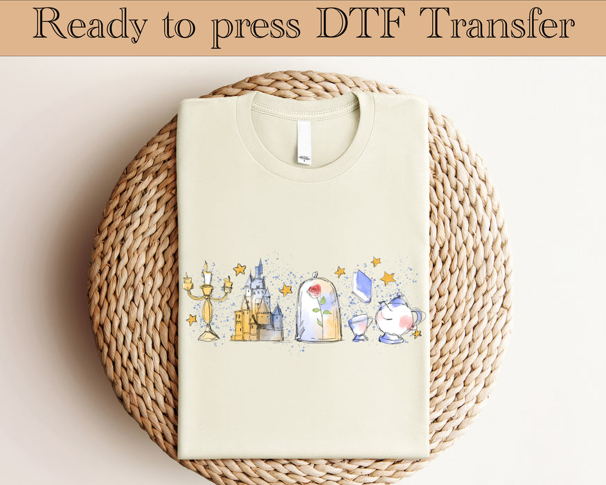 Princess Beauty and the beast DTF transfer