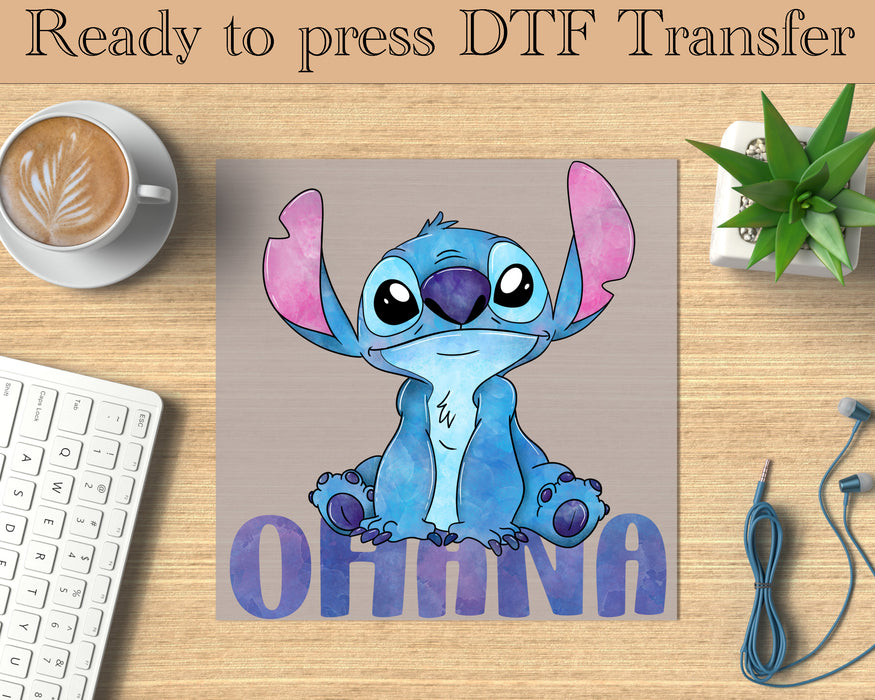 Stitch Ohana DTF transfer