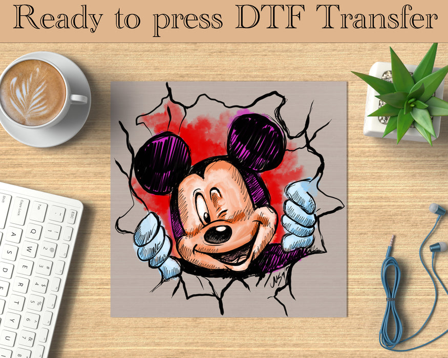 Mickey DTF transfer