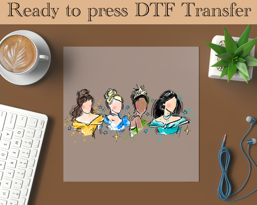 Disney Princesses DTF transfer