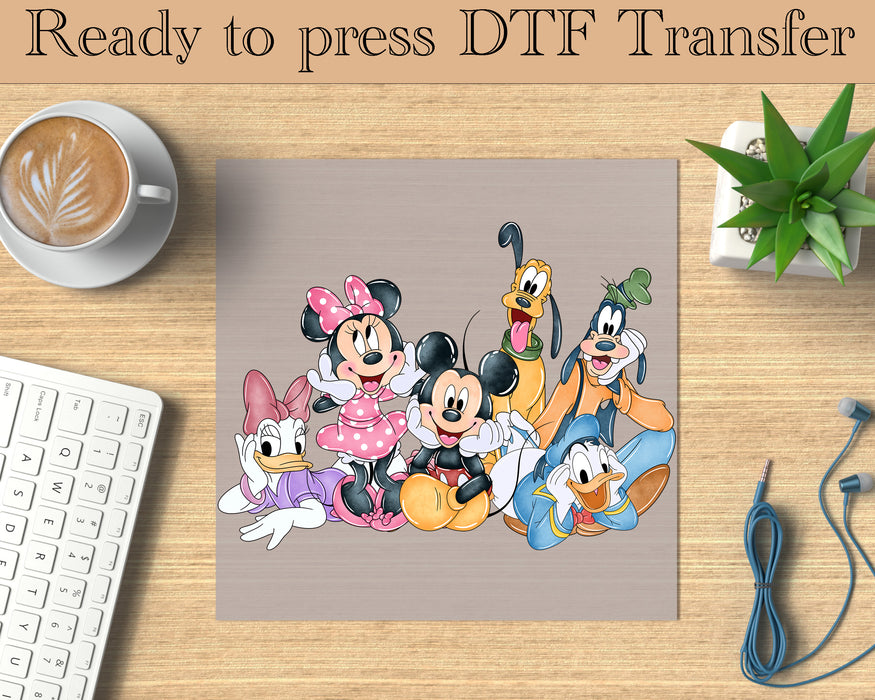 Mickey, minnie, daisy, donald, goofy DTF Transfer