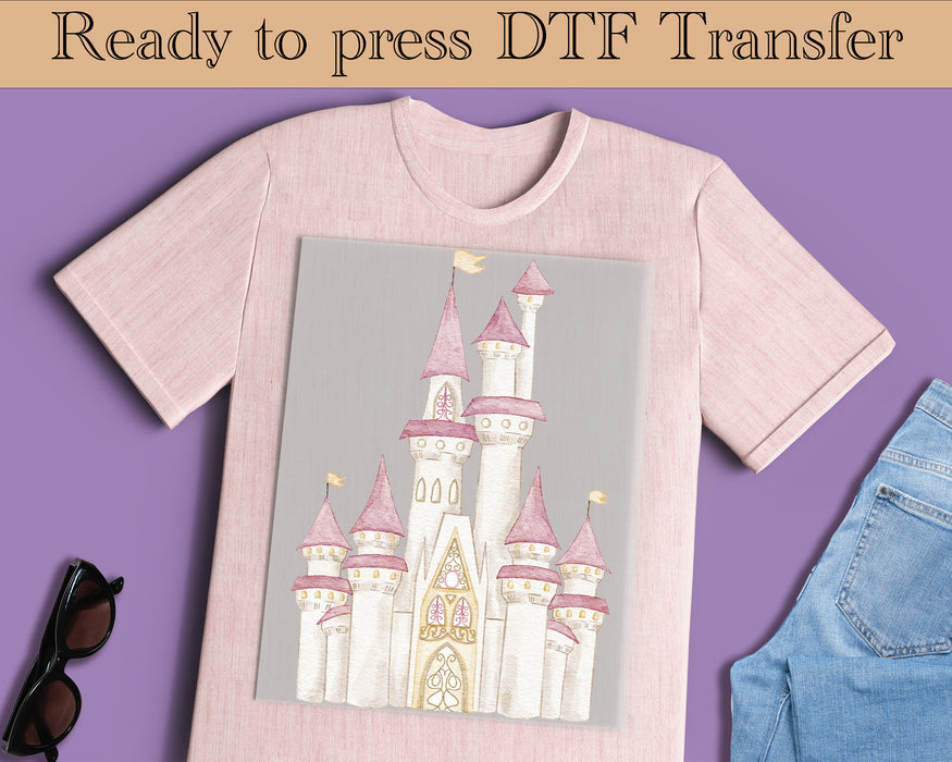 Princess Disney Castle DTF transfer