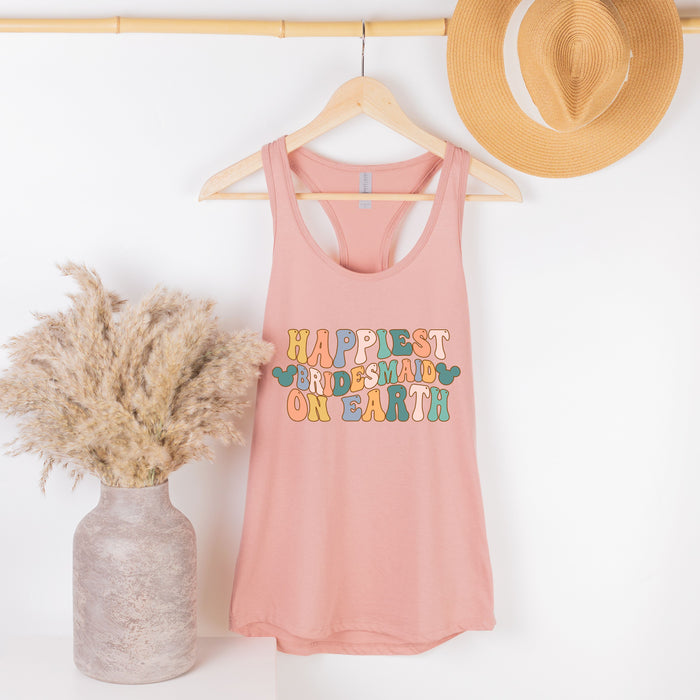 Happiest Bridesmaid on Earth Disney bridal shower Tank Top