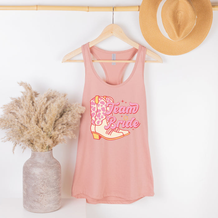 Team Bride Cowboy boots bridal shower Tank Top