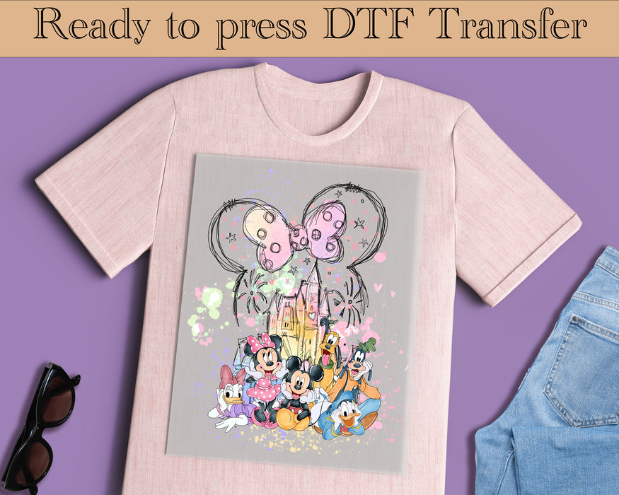 Minnie Disney Castle DTF Transfer