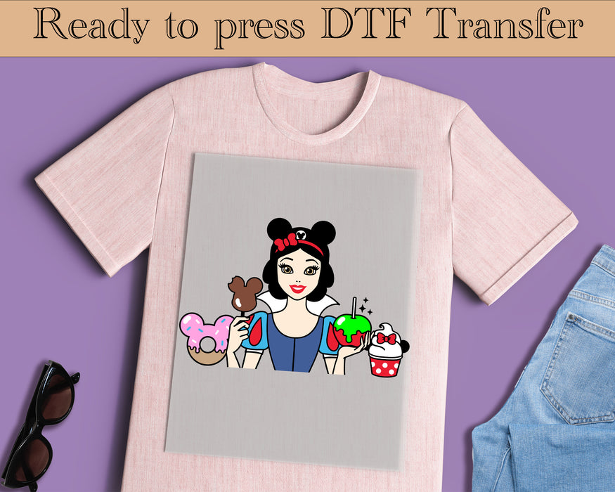 Snow White Princess Snacks DTF Transfer