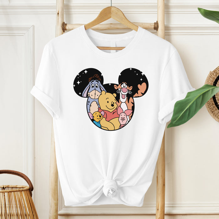 Winnie the Pooh, Eeyore, Tigger, Piglet in mickey ears