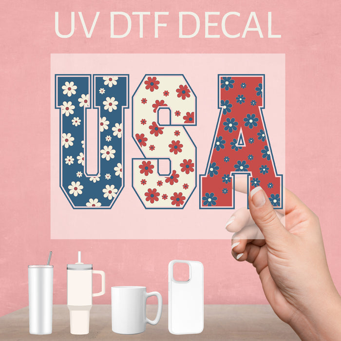 USA 4th of July UV DTF Decal