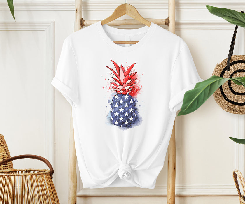 Pineapple USA flag 4th of July Shirt