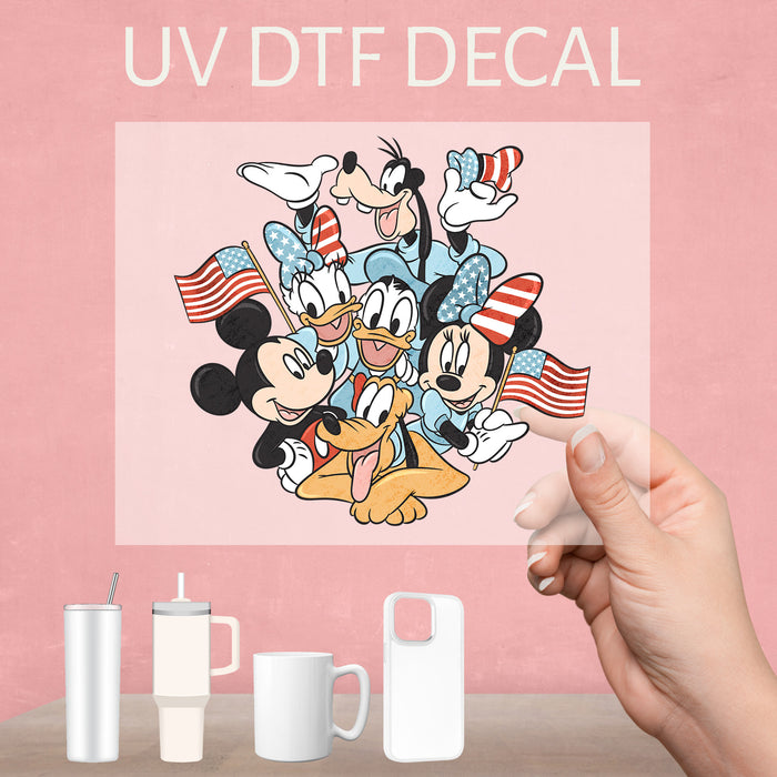 Disney 4th of July celebration UV DTF Decal