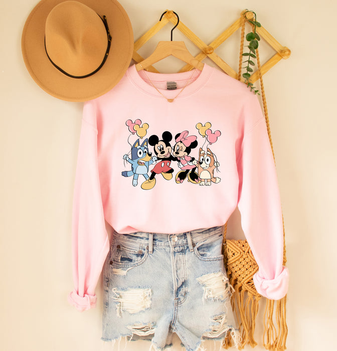 Bluey Mickey and Minnie Sweatshirt