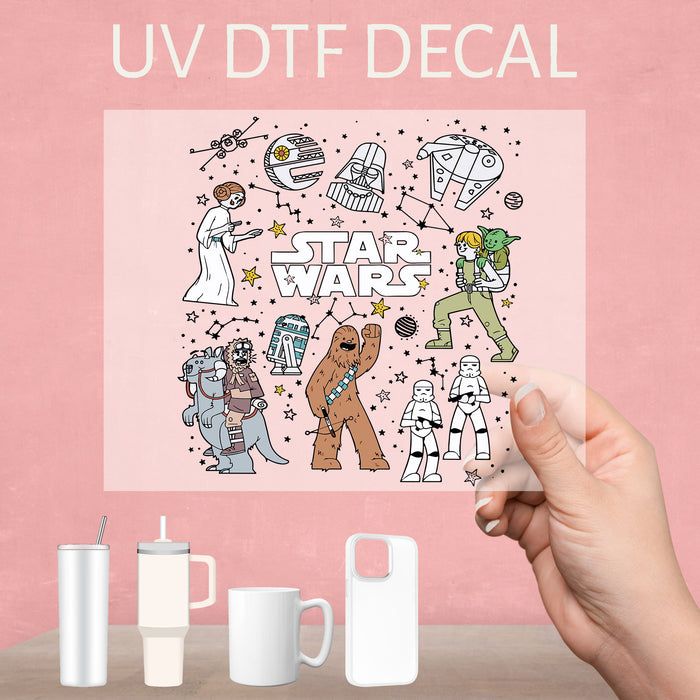 Starwars drawing UV DTF Decal