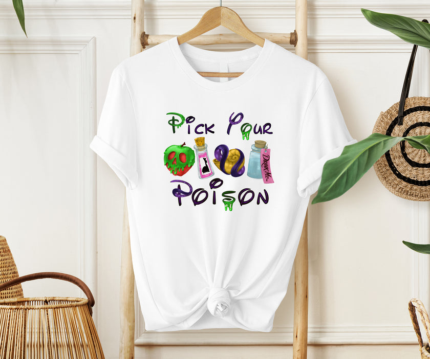 Pick your poison Shirt, Disney Halloween Shirt