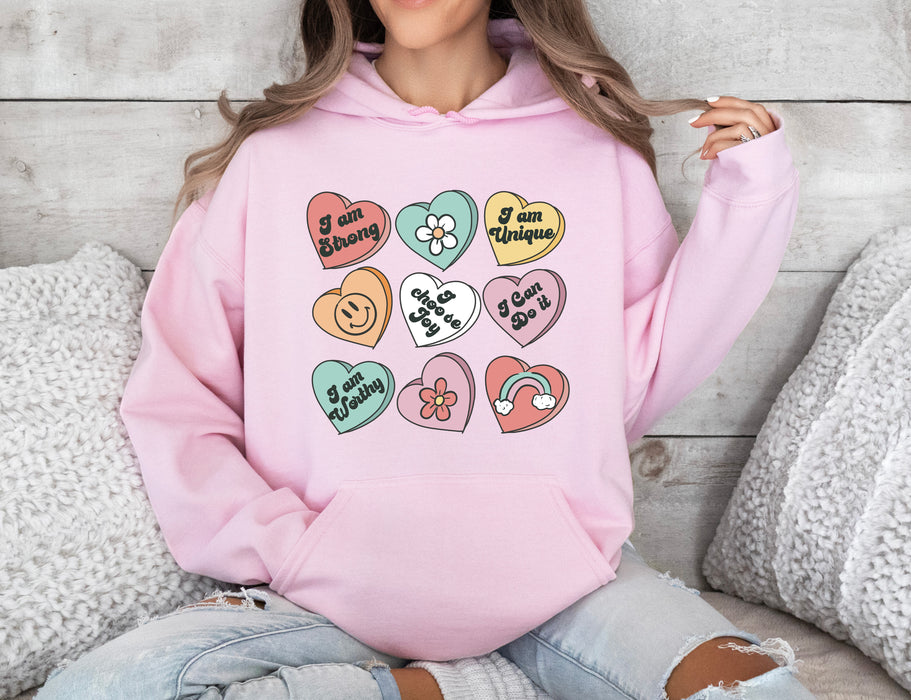 Valentine’s Day Candy Hearts Hoodie