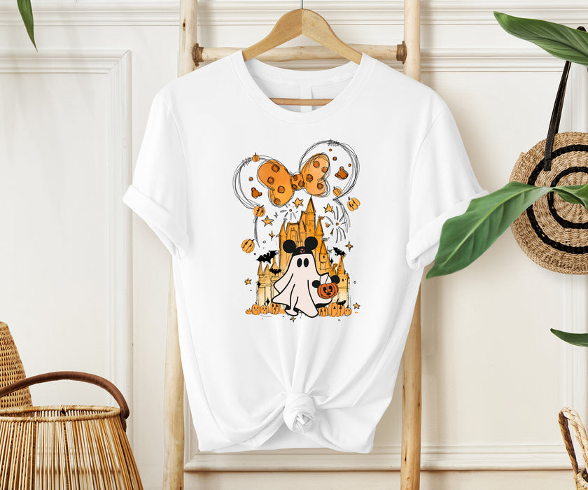 mickey ghost disney halloween disney castle shirt