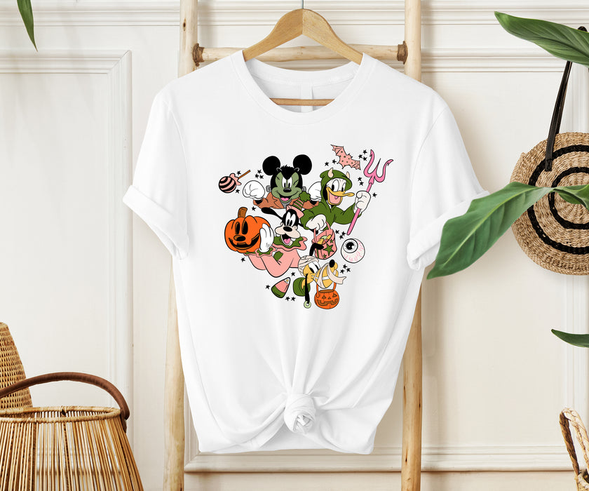 Playful Halloween shirt featuring Mickey Mouse, perfect for boys who love Disney's spooky style.