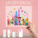 Playful UV DTF decal featuring Toy Story characters, perfect for fans of the beloved Disney movie.