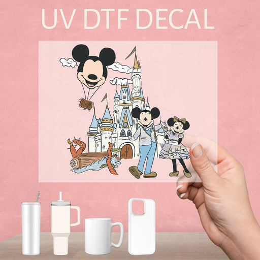 Celebrate family adventures with this UV DTF decal of the iconic Magic Kingdom castle.