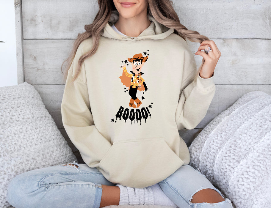 Get ready for Halloween with our Woody Toy Story hoodie, a fun and stylish addition.