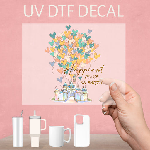 Celebrate the magic with this UV DTF decal inspired by the happiest place on earth, Disneyland.