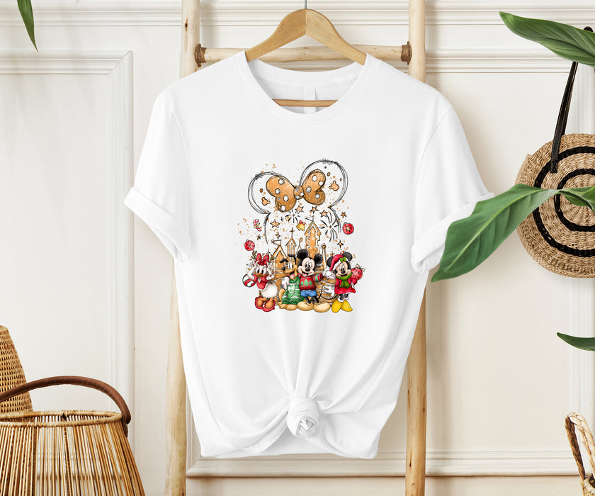 Join the magic of the season with our Mickey & Friends Disney Castle Christmas shirt.