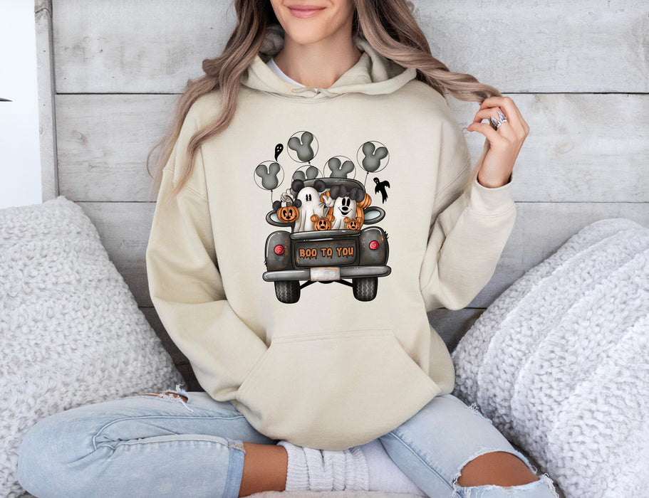 Celebrate Halloween in style with our Minnie and Mickey Disney hoodie.