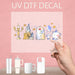 Enchanting UV DTF decal featuring Beauty and the Beast, perfect for adding a fairy tale touch.