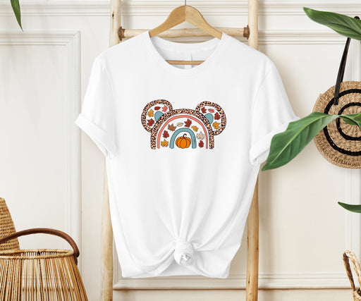 Celebrate the season with our Rainbow Mickey Disney fall shirt, a vibrant addition to your wardrobe.