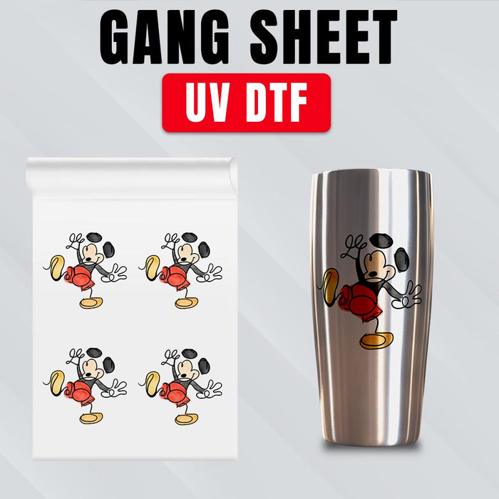 Customize UV DTF gang sheets for thermos printing, ensuring vibrant, long-lasting designs.