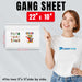 Create custom UV DTF gang sheets in 22x10 size, perfect for detailed, compact prints.