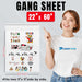 Customize UV DTF gang sheets in 22x60 size, perfect for large and detailed print projects.