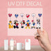 Fun UV DTF decal featuring Disney Cruise gang with Mickey balloons, perfect for cruise lovers.