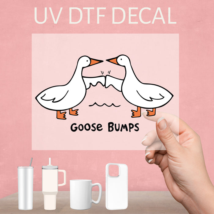 UV DTF Decal Goose Bumps Ducks Shirt, a fun design celebrating the quirky charm of ducks.