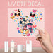 Adorable UV DTF decal featuring Mickey and Minnie, perfect for fans of Disney's iconic duo.