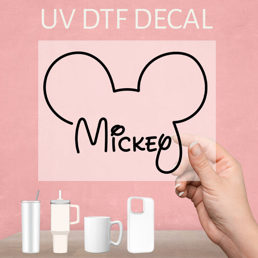 UV DTF Decal Mickey Ears, a playful design perfect for celebrating the iconic Disney experience.