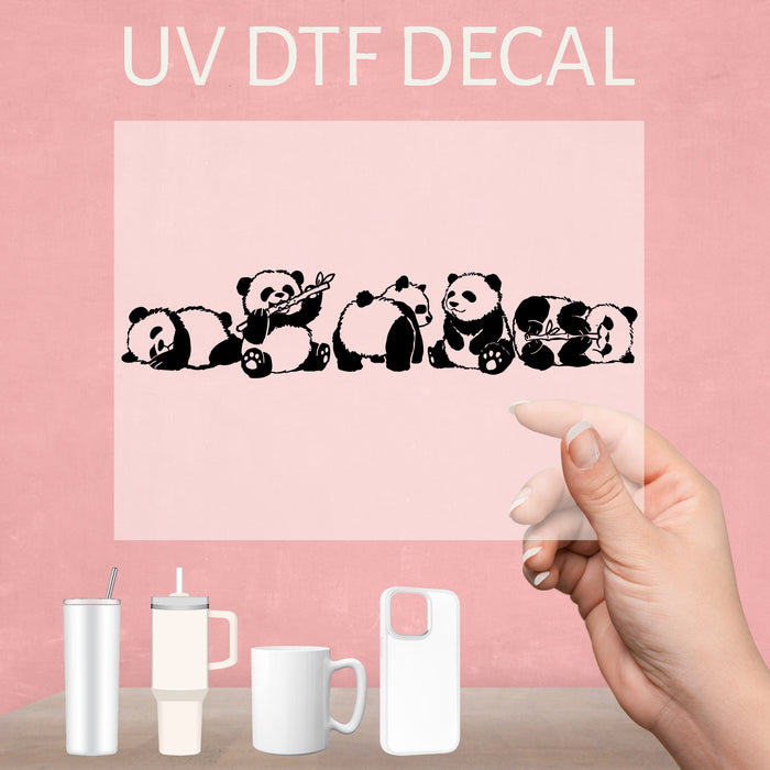 UV DTF Decal Panda Lovers Shirt, a cute design celebrating the love for pandas and wildlife.