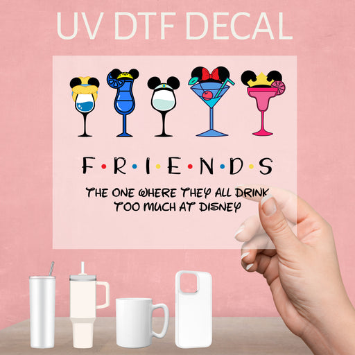 UV DTF Decal Princess Drinks, a whimsical design featuring enchanting beverages inspired.