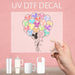 UV DTF decals featuring Mickey balloons, adding a fun and cheerful touch to any surface.