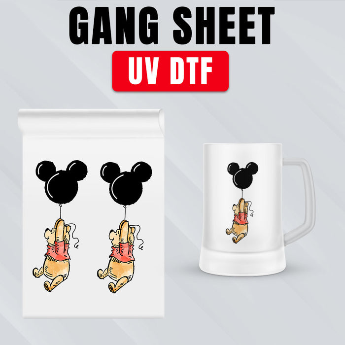 Create and apply custom UV DTF gang sheets for glasses, delivering sharp and durable prints.